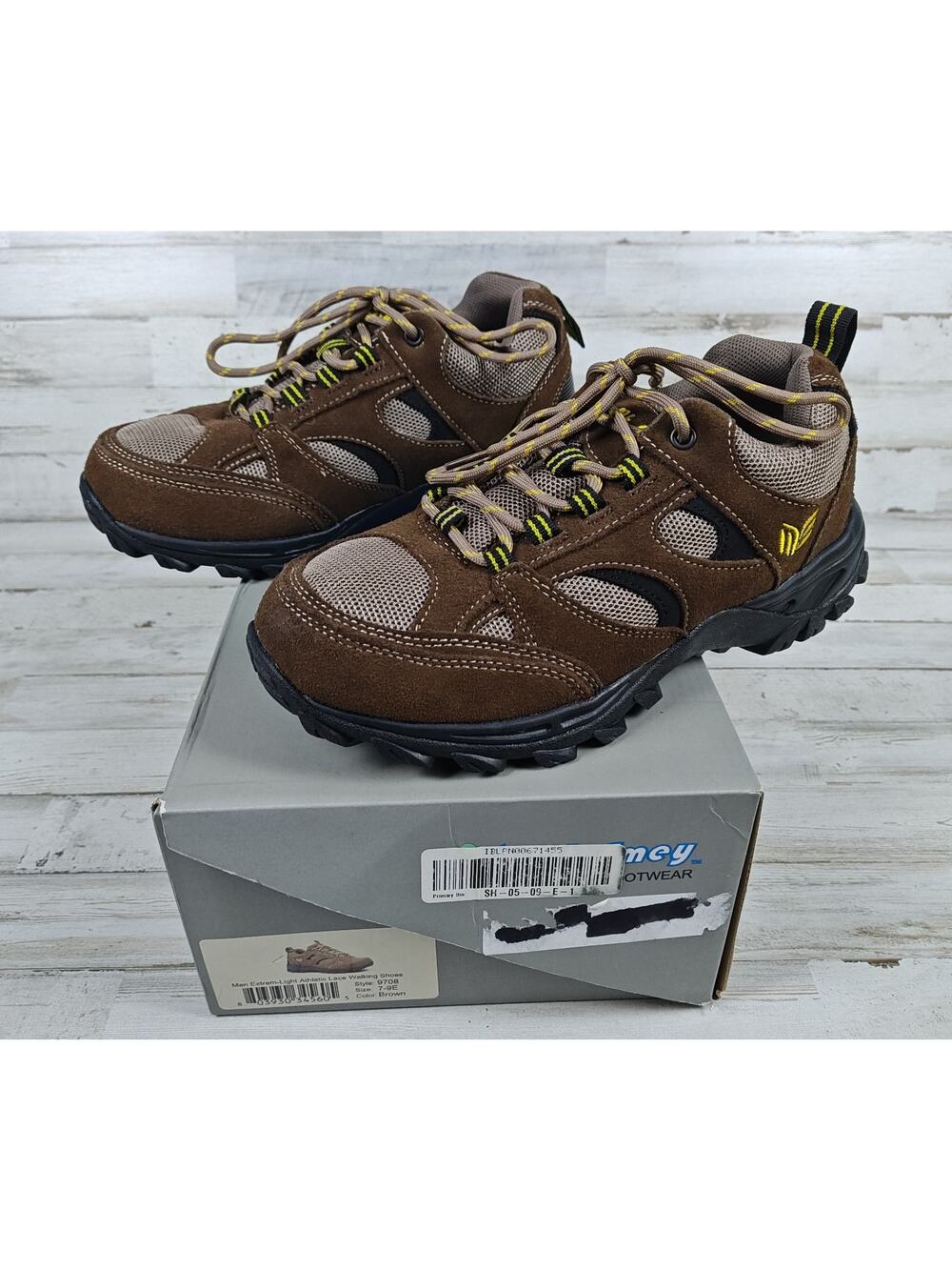 Orthopedic Shoes MT. EMEY Extreme Light Athletic Shoes Brown #9708 Men's Sz 7-9E